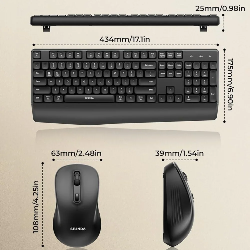 Wireless Bluetooth Keyboard & Mouse